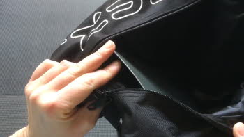SFR ice skate bag has removable bottom panel