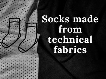 Socks made from technical fabrics