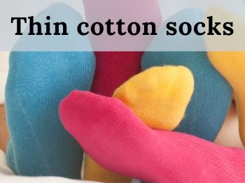 Thin cotton socks for figure skating